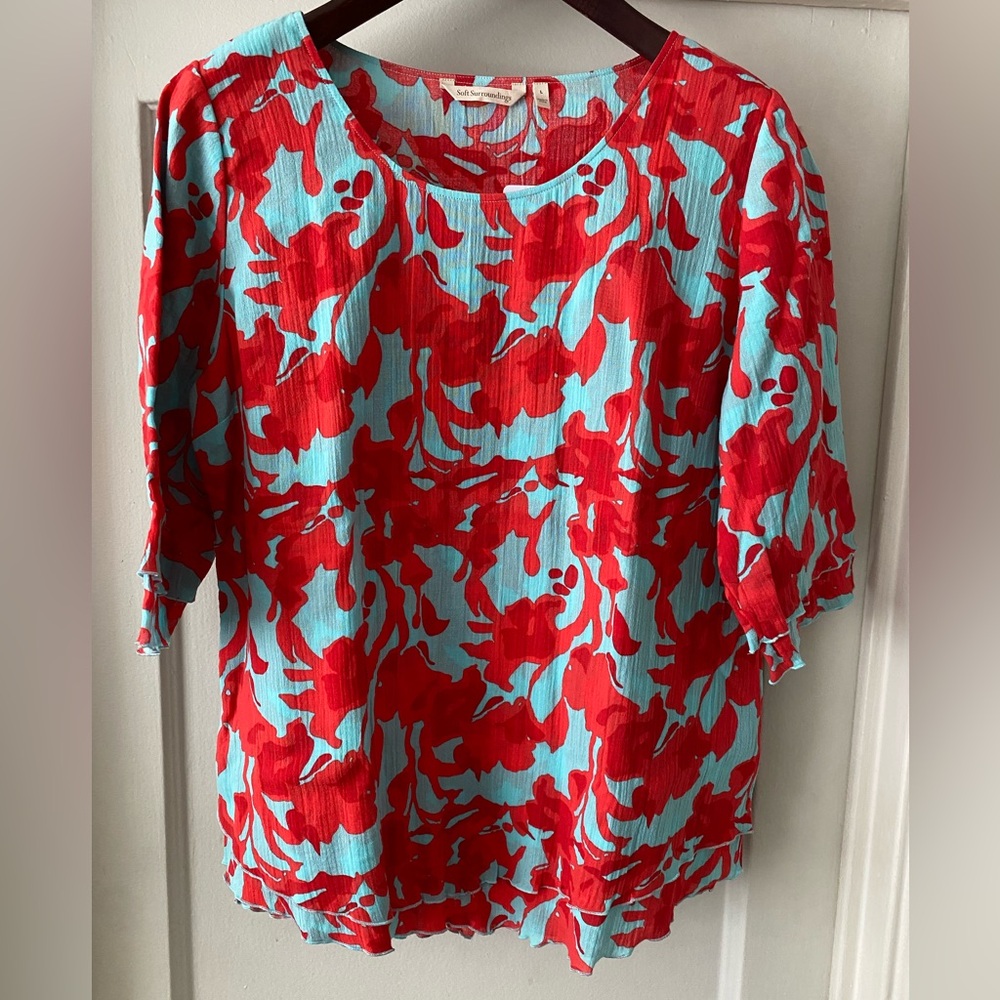 Soft Surroundings Siesta Key Floral Tunic Top